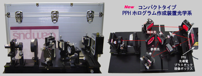 コンパクトタイプのPPHホログラム光学系写真